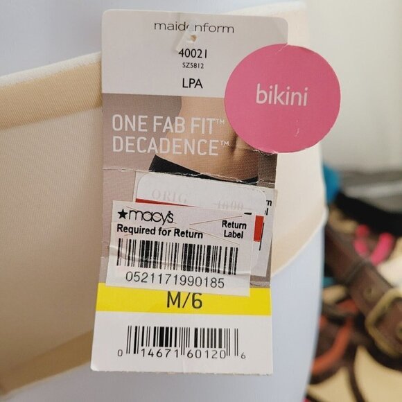 Maidenform Sz 6 Med One Fab Fit Decadence Bikini Panty 40021 Sheer Disc VHTF - Picture 4 of 7